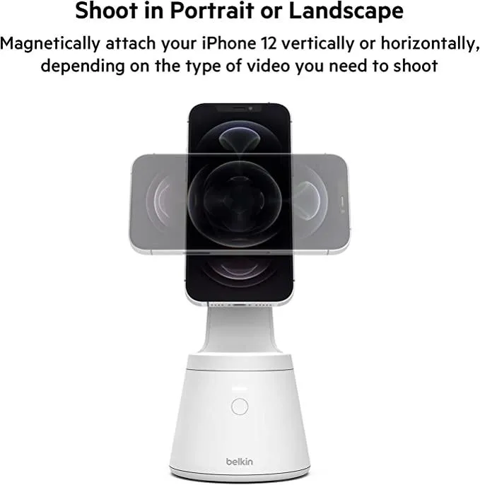Belkin Magnetic Phone Mount with 360° Face Tracking for iPhone - White