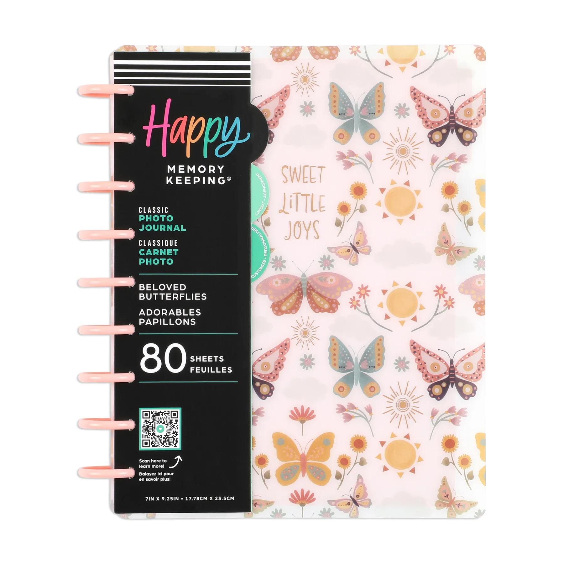Beloved Butterflies Baby - Classic Happy Memory Keeping Photo Journal - 80 Sheets