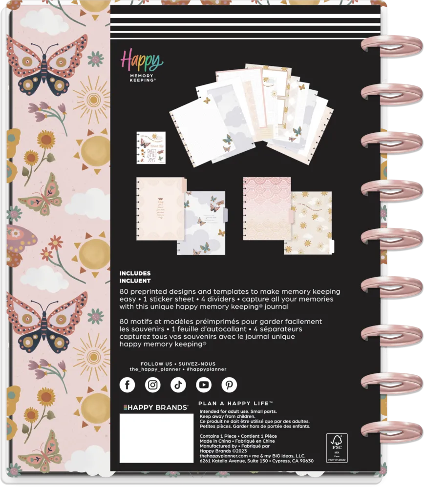 Beloved Butterflies Baby - Classic Happy Memory Keeping Photo Journal - 80 Sheets