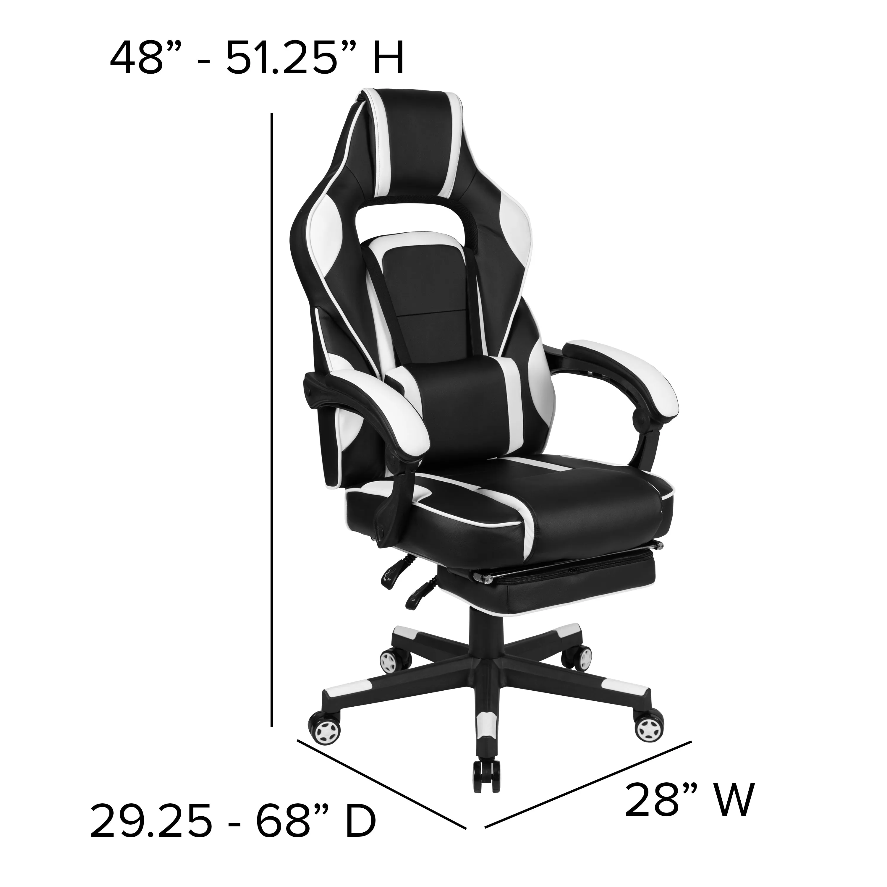 Black Gaming Desk & Chair Set BLN-X40RSG1031-WH-GG