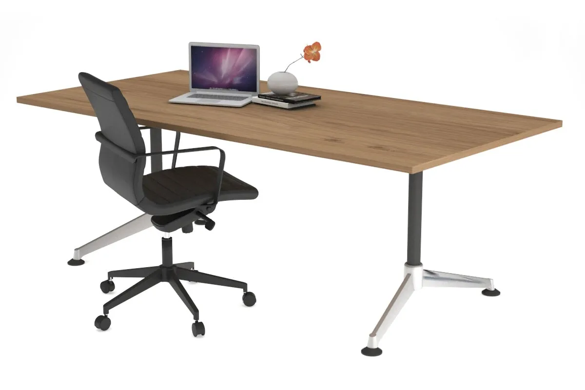 Boardroom Table Premium Indented Chrome Legs Blackjack [1800L x 800W]