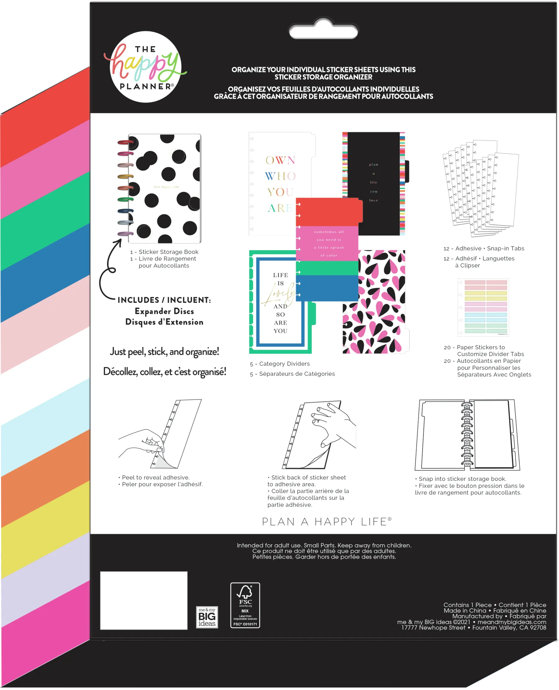 Bold and Bright Disc Bound Sticker Organizer