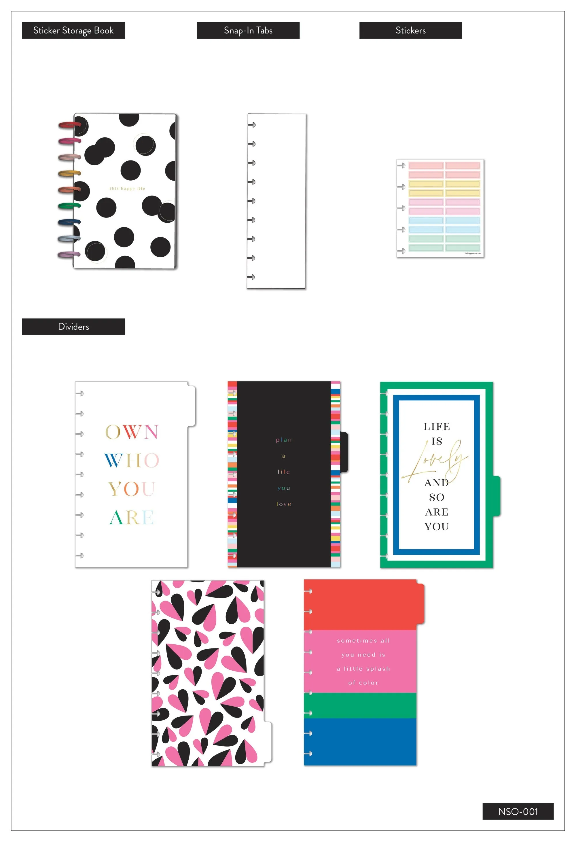 Bold and Bright Disc Bound Sticker Organizer