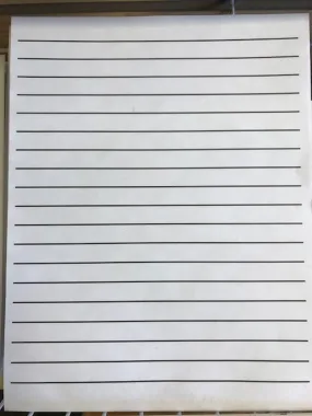 Bold line writing paper 1/2" apart