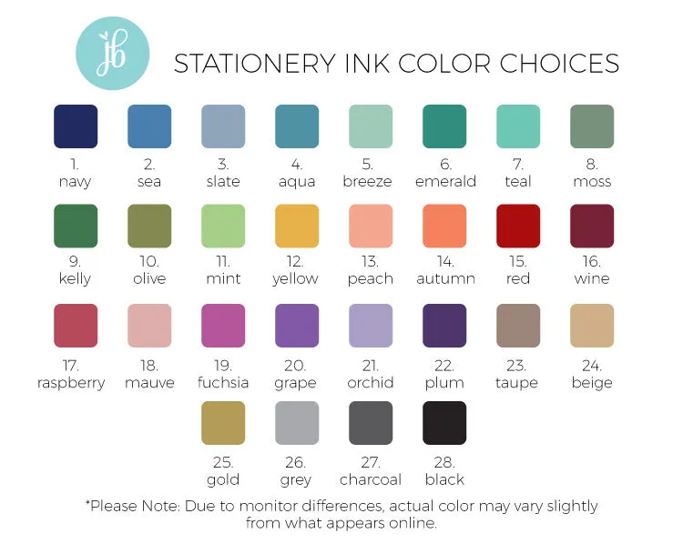 Bold Monogram Leaves Notepad