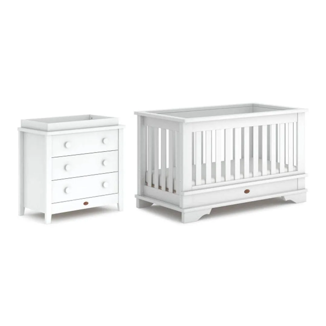 Boori Eton Convertible 2 Piece Nursery Set - White
