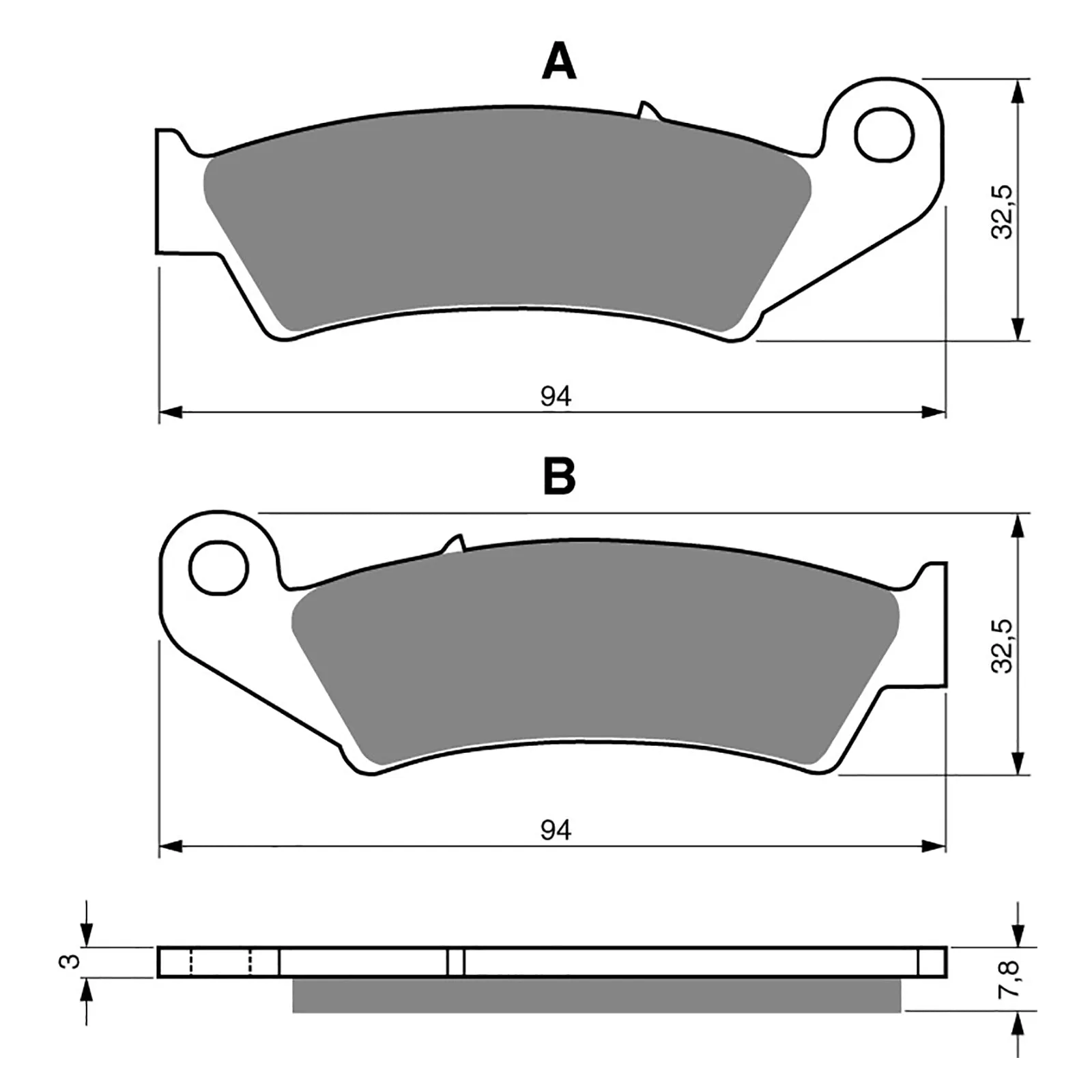 BRAKE PADS GOLDFREN OFFROAD RACING GF004 - K5 ( PR42 )