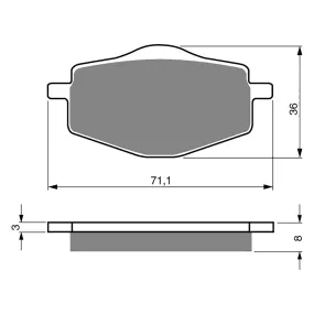 BRAKE PADS GOLDFREN OFFROAD RACING GF018 - K5 ( PR31 )
