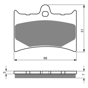 BRAKE PADS GOLDFREN OFFROAD RACING GF019 - K5 ( PR119 )