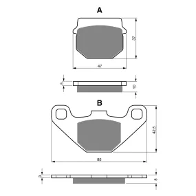 BRAKE PADS GOLDFREN OFFROAD RACING GF042 - K5 ( PR23 )