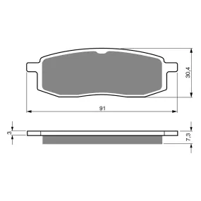 BRAKE PADS GOLDFREN OFFROAD RACING GF043 - K5 ( PR34 )