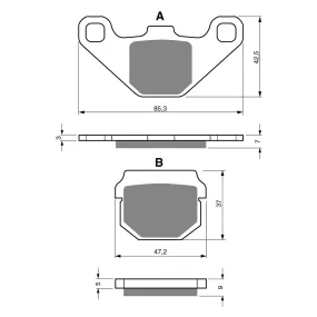 BRAKE PADS GOLDFREN OFFROAD RACING GF047 - K5 ( PR22 )