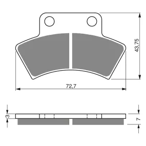 BRAKE PADS GOLDFREN OFFROAD RACING GF216 - K5 ( PR201 )