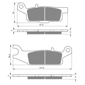 BRAKE PADS GOLDFREN OFFROAD RACING GF253 - K5 ( PR386 )