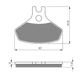 BRAKE PADS GOLDFREN OFFROAD RACING GF291 - K5 ( PR406 )