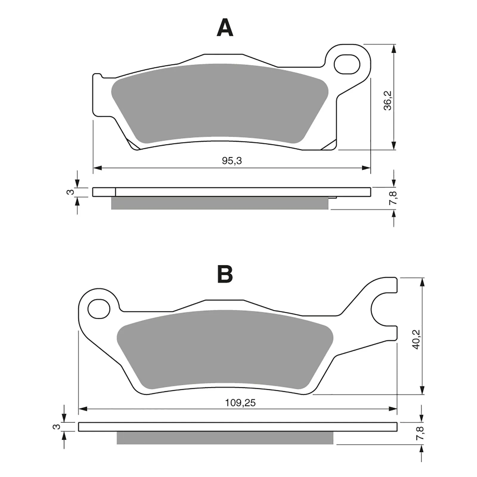 BRAKE PADS GOLDFREN OFFROAD RACING GF309 - K5 ( PR451 )