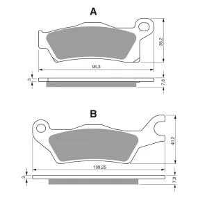 BRAKE PADS GOLDFREN OFFROAD RACING GF309 - K5 ( PR451 )