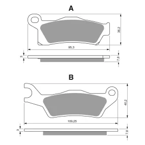 BRAKE PADS GOLDFREN OFFROAD RACING GF310 - K5 ( PR450 )