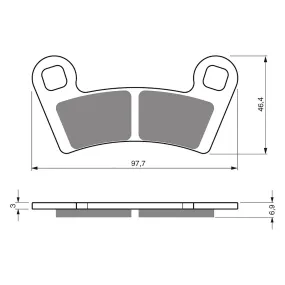 BRAKE PADS GOLDFREN OFFROAD RACING GF343 - K5 ( PR397 )