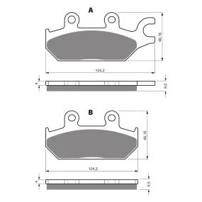 BRAKE PADS GOLDFREN OFFROAD RACING GF345 - K5