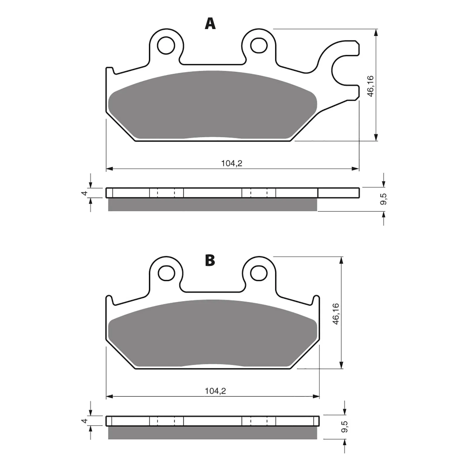 BRAKE PADS GOLDFREN OFFROAD RACING GF345 - K5