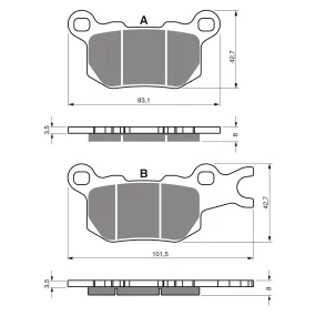 BRAKE PADS GOLDFREN OFFROAD RACING GF377 - K5 ( PR509 )