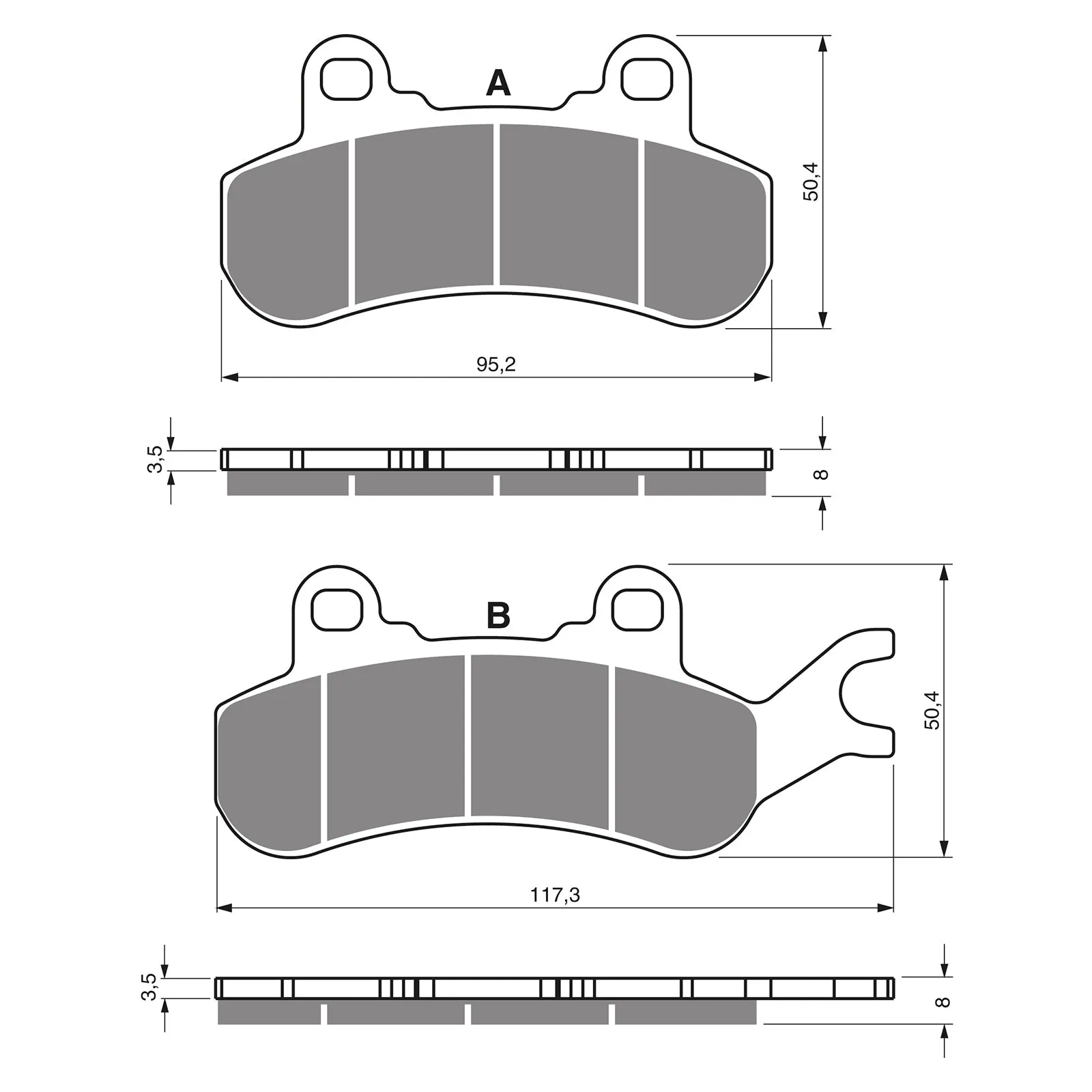 BRAKE PADS GOLDFREN OFFROAD RACING GF378 - K5 ( PR507 )