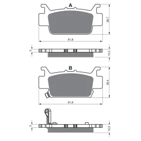 BRAKE PADS GOLDFREN OFFROAD RACING GF385 - K5 ( PR525 )