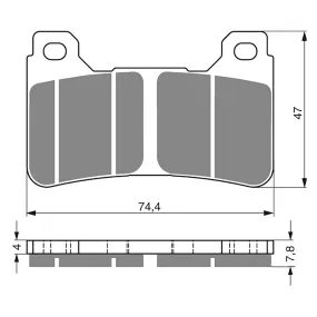 BRAKE PADS GOLDFREN RACE GF214 - GPR