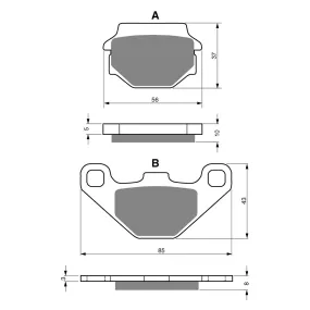 BRAKE PADS GOLDFREN SINTERED SPORTS GF005 - S3 ( PH75 )