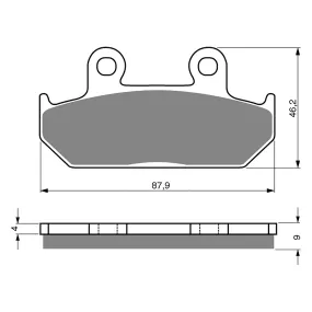 BRAKE PADS GOLDFREN SINTERED SPORTS GF024 - S3 ( PH41 )