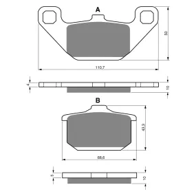 BRAKE PADS GOLDFREN SINTERED SPORTS GF037 - S3 ( PH26 )