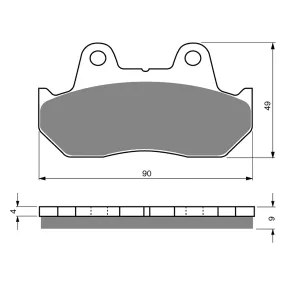 BRAKE PADS GOLDFREN SINTERED SPORTS GF049 - S3 ( PH18 )