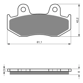 BRAKE PADS GOLDFREN SINTERED SPORTS GF102 - S3 ( PH29 )