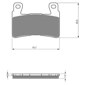 BRAKE PADS GOLDFREN SINTERED SPORTS GF134 - S3 ( PH273 )