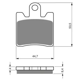 BRAKE PADS GOLDFREN SINTERED SPORTS GF147 - S3 ( PH268 )
