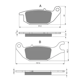 BRAKE PADS GOLDFREN SINTERED SPORTS GF221 - S3 ( PH303 )