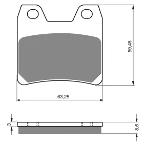 BRAKE PADS GOLDFREN SINTERED SPORTS GF222 - S3 ( PH308 )