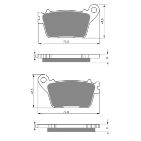 BRAKE PADS GOLDFREN SINTERED SPORTS GF242 - S3 ( PH381 )