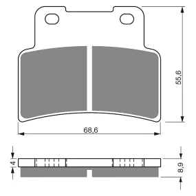 BRAKE PADS GOLDFREN SINTERED SPORTS GF251 - S3 ( P377 )