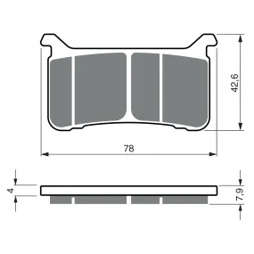 BRAKE PADS GOLDFREN SINTERED SPORTS GF386 - S3