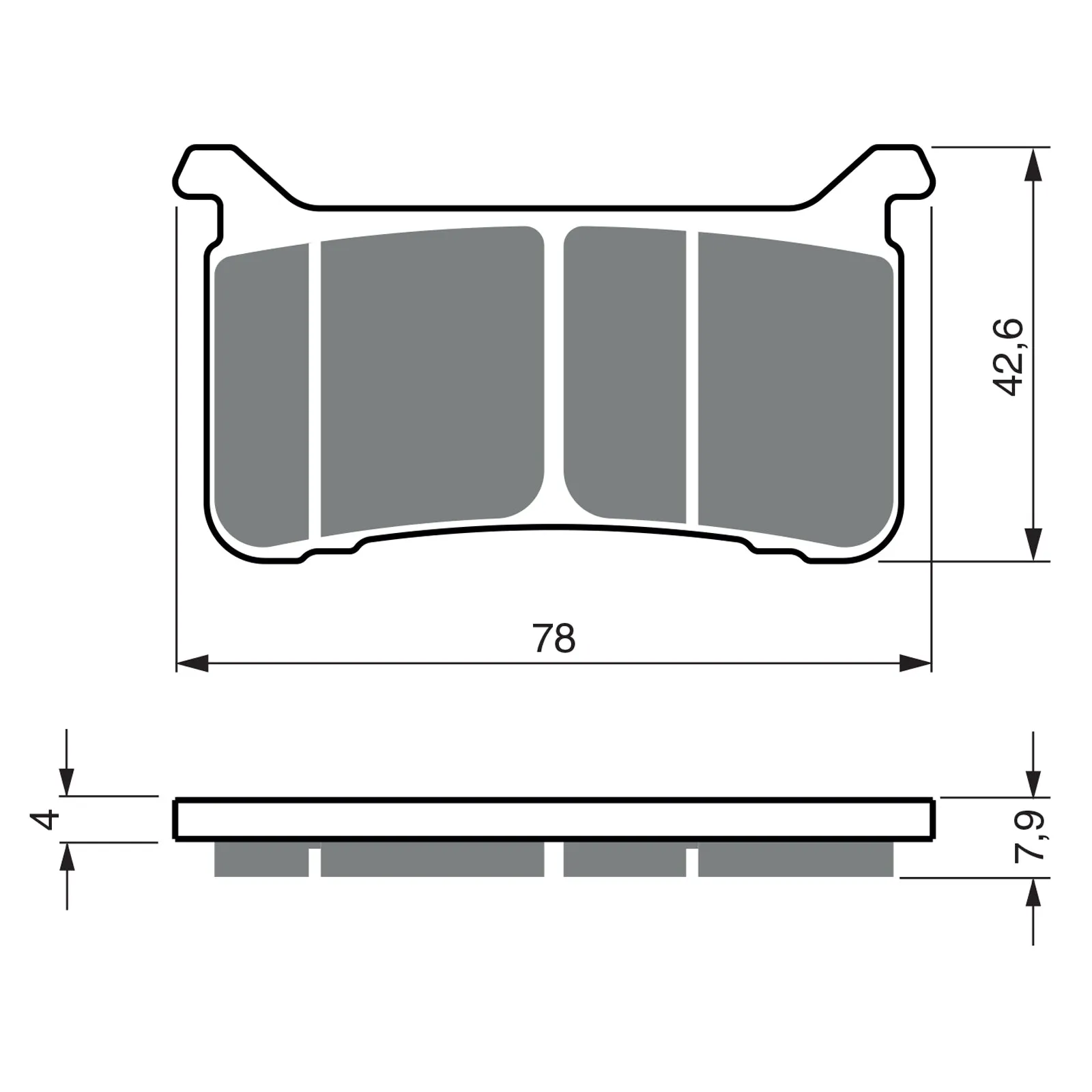BRAKE PADS GOLDFREN SINTERED SPORTS GF386 - S3