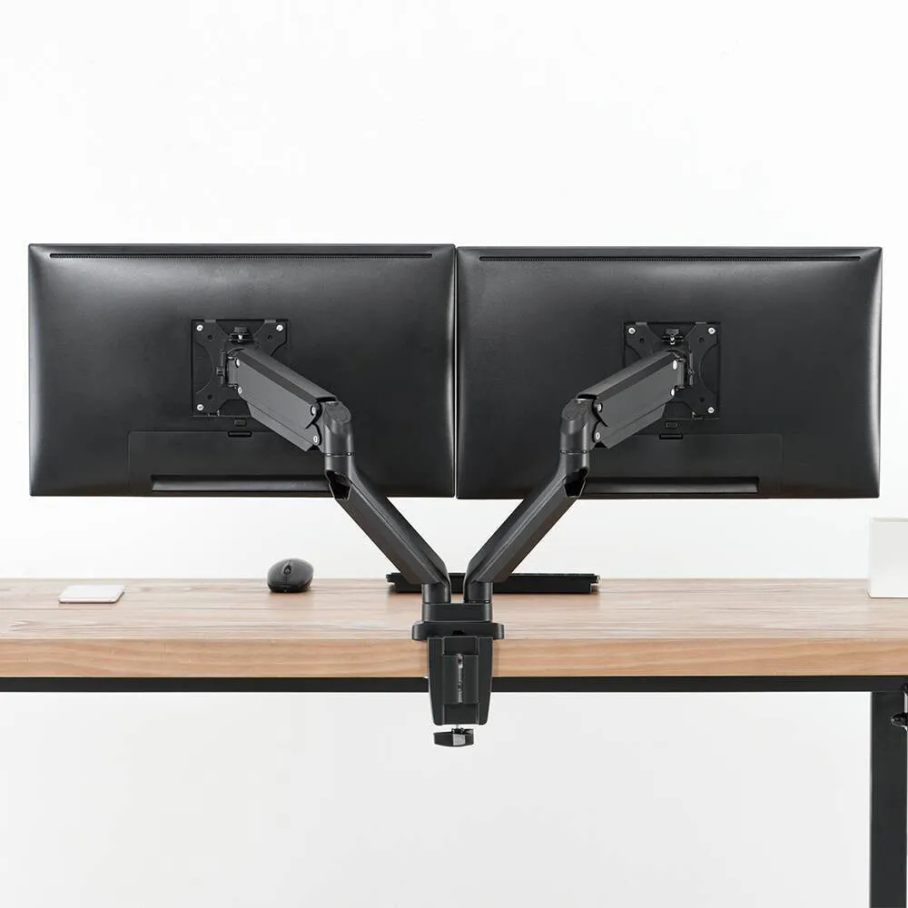 Brateck Bracket 17"-32" Dual Monitor Aluminum Gas Spring Arm Up To 8kg / Monitor Arm (LDT26-C024)
