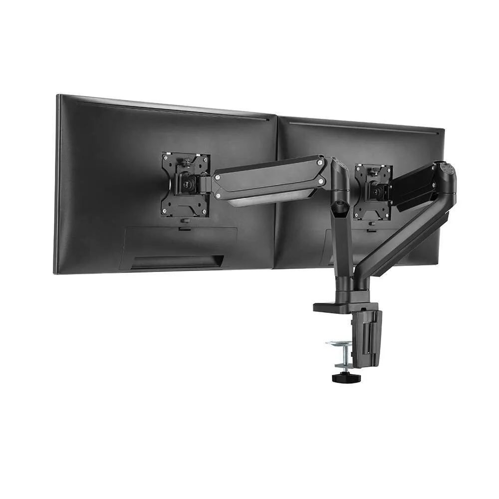 Brateck Bracket 17"-32" Dual Monitor Aluminum Gas Spring Arm Up To 8kg / Monitor Arm (LDT26-C024)