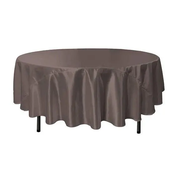 Bridal Satin Round Tablecloth, 90-Inch, Wedding Prom Decoration Outdoor Birthday Party, DJ Party, And Dining Tables Decor