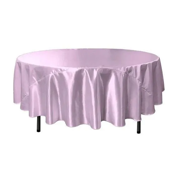 Bridal Satin Round Tablecloth, 90-Inch, Wedding Prom Decoration Outdoor Birthday Party, DJ Party, And Dining Tables Decor