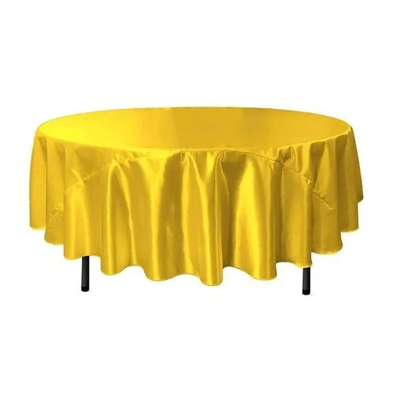 Bridal Satin Round Tablecloth, 90-Inch, Wedding Prom Decoration Outdoor Birthday Party, DJ Party, And Dining Tables Decor