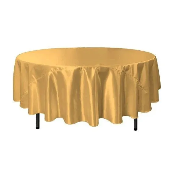 Bridal Satin Round Tablecloth, 90-Inch, Wedding Prom Decoration Outdoor Birthday Party, DJ Party, And Dining Tables Decor