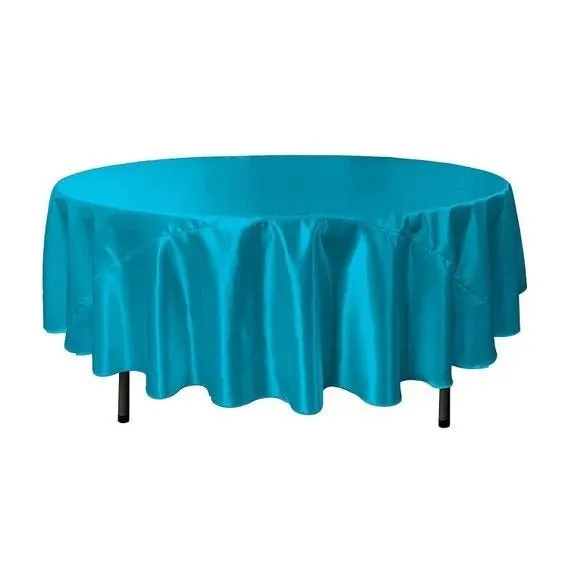 Bridal Satin Round Tablecloth, 90-Inch, Wedding Prom Decoration Outdoor Birthday Party, DJ Party, And Dining Tables Decor