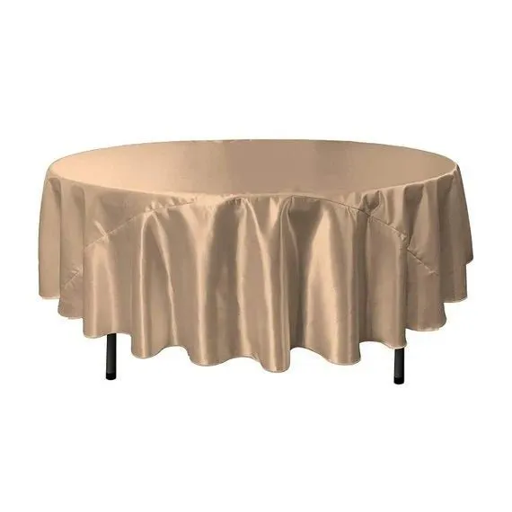 Bridal Satin Round Tablecloth, 90-Inch, Wedding Prom Decoration Outdoor Birthday Party, DJ Party, And Dining Tables Decor